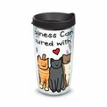 Alimentacion 16 oz Happiness Can Be Measured with Cats & Tumbler with Lid, Black AL3485266